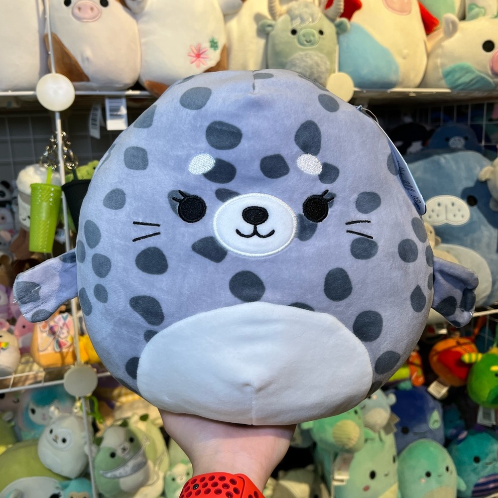 Squishmallows Odile the Grey Spotted Seal 10” Stuffed Plush